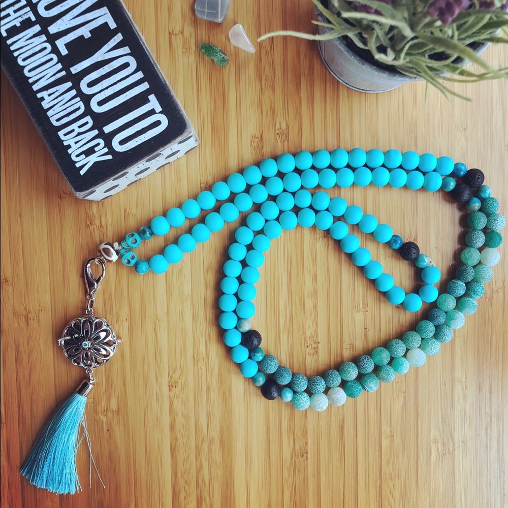 SOLD Turquoise Tassel Mala Beads 💙 🕉 🧘‍♀️ 📿